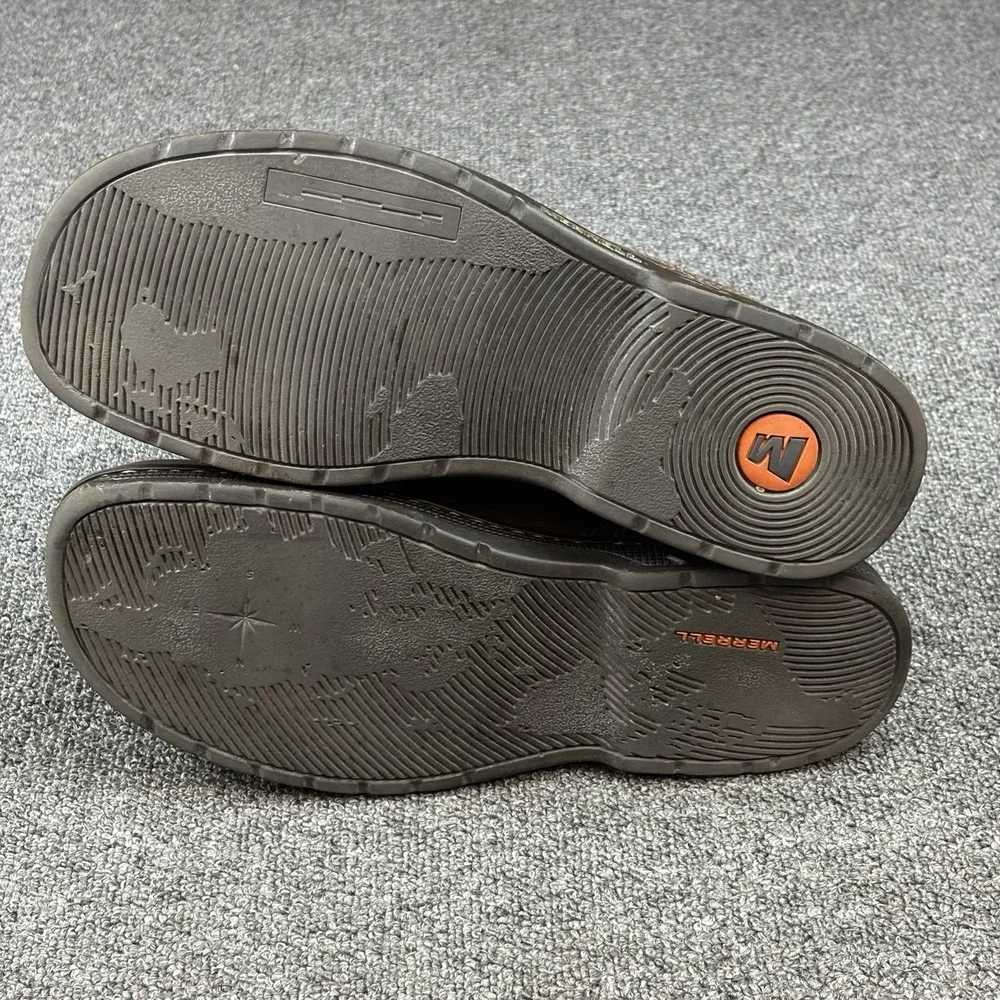 Merrell World Legend Dark Earth Slip On Shoes Mens 10 Brown Nubuck Leather